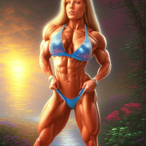 female bodybuilder by thomas kinkade mark keathley terry redlin