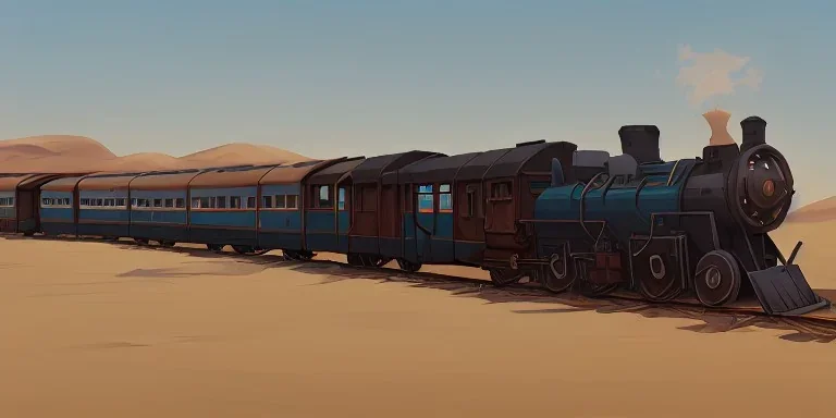 oasis desert old train