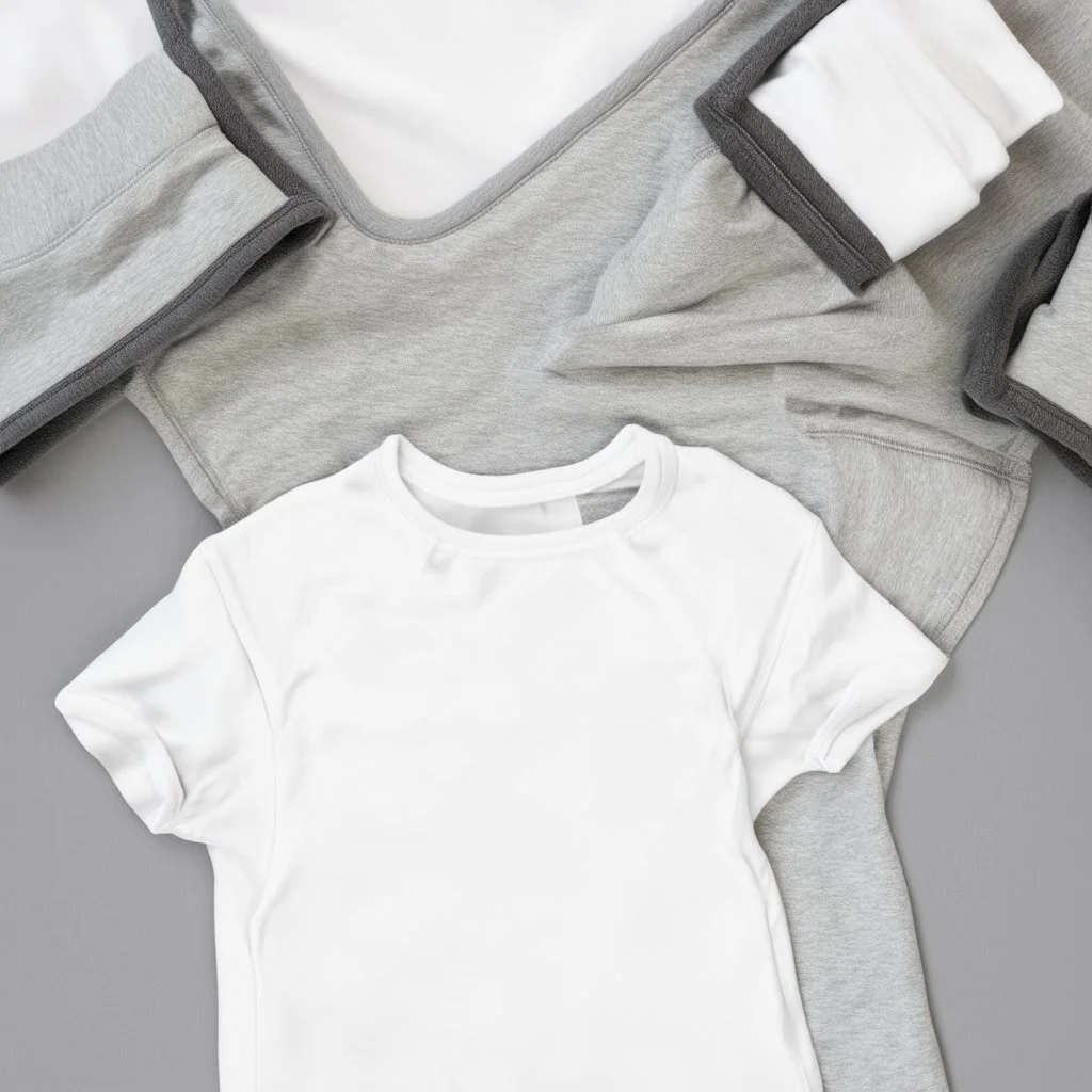 Folded sportlegging, top view, flat lay, realistic