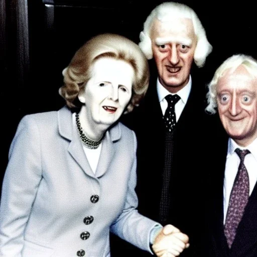 Eerie photo Jimmy saville Margaret Thatcher fox