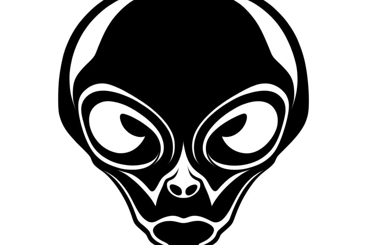 alien head clip art stencil