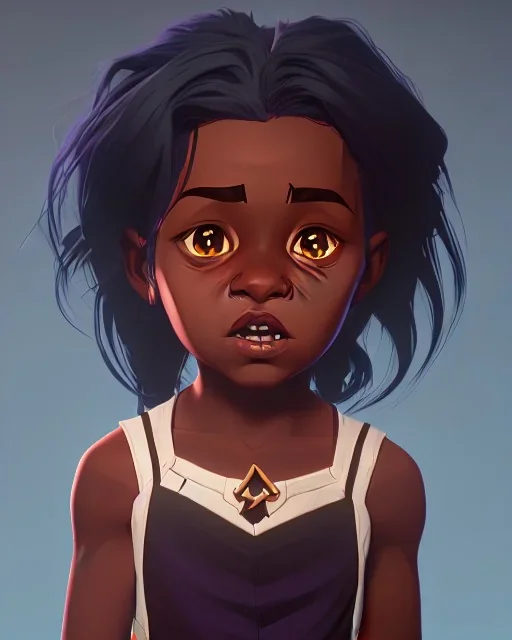 Portrait of a sweet dark skinned toddler witch girl with long dark hair