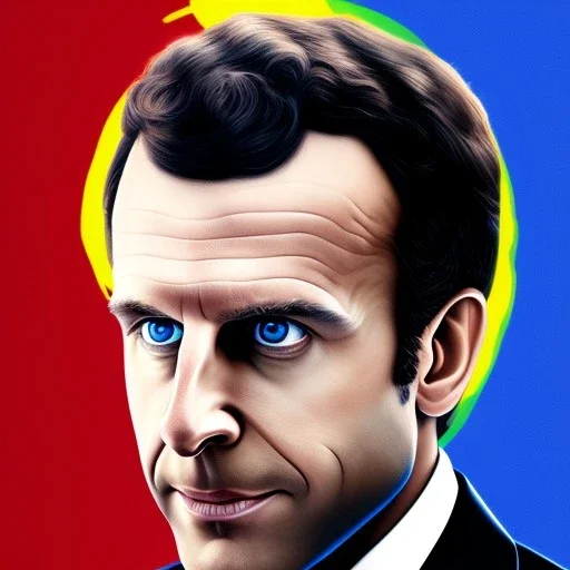 Portrait of Emmanuel Macron in the style of Pixar Studio movies