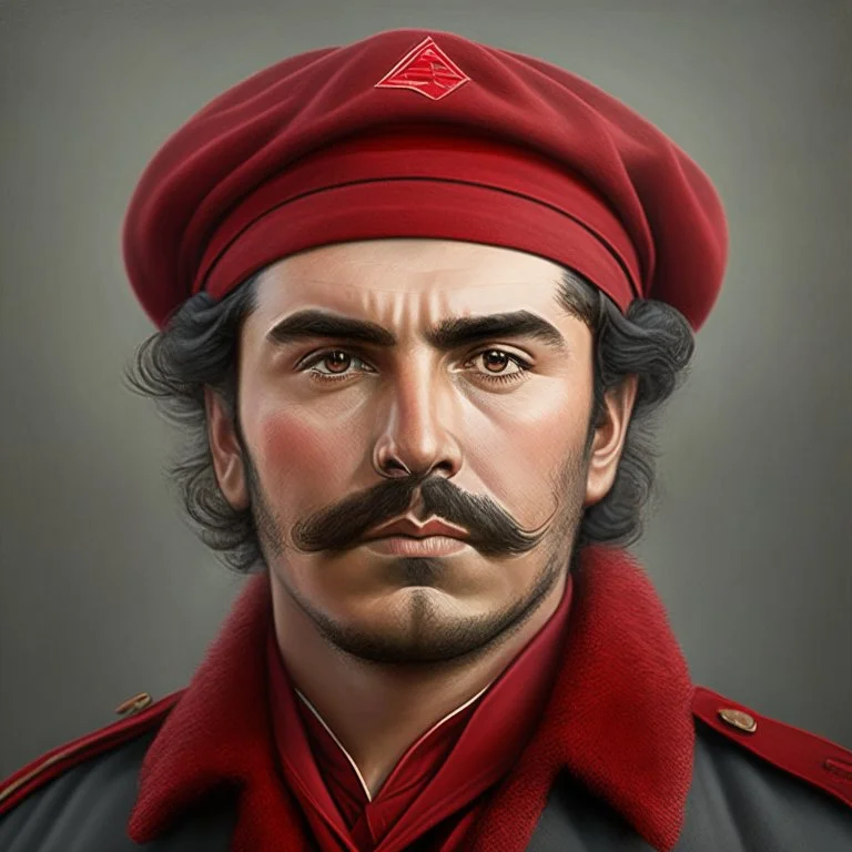 Portrait of a man, communist style art