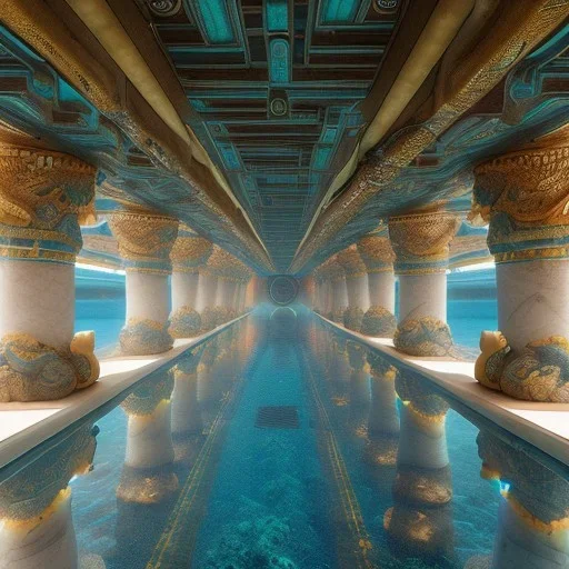 lost underwater city, Poseidon, highly detailed, cinematic, ultra photorealistic, ultra realistic, volumetric lighting, sun shafts, spectral