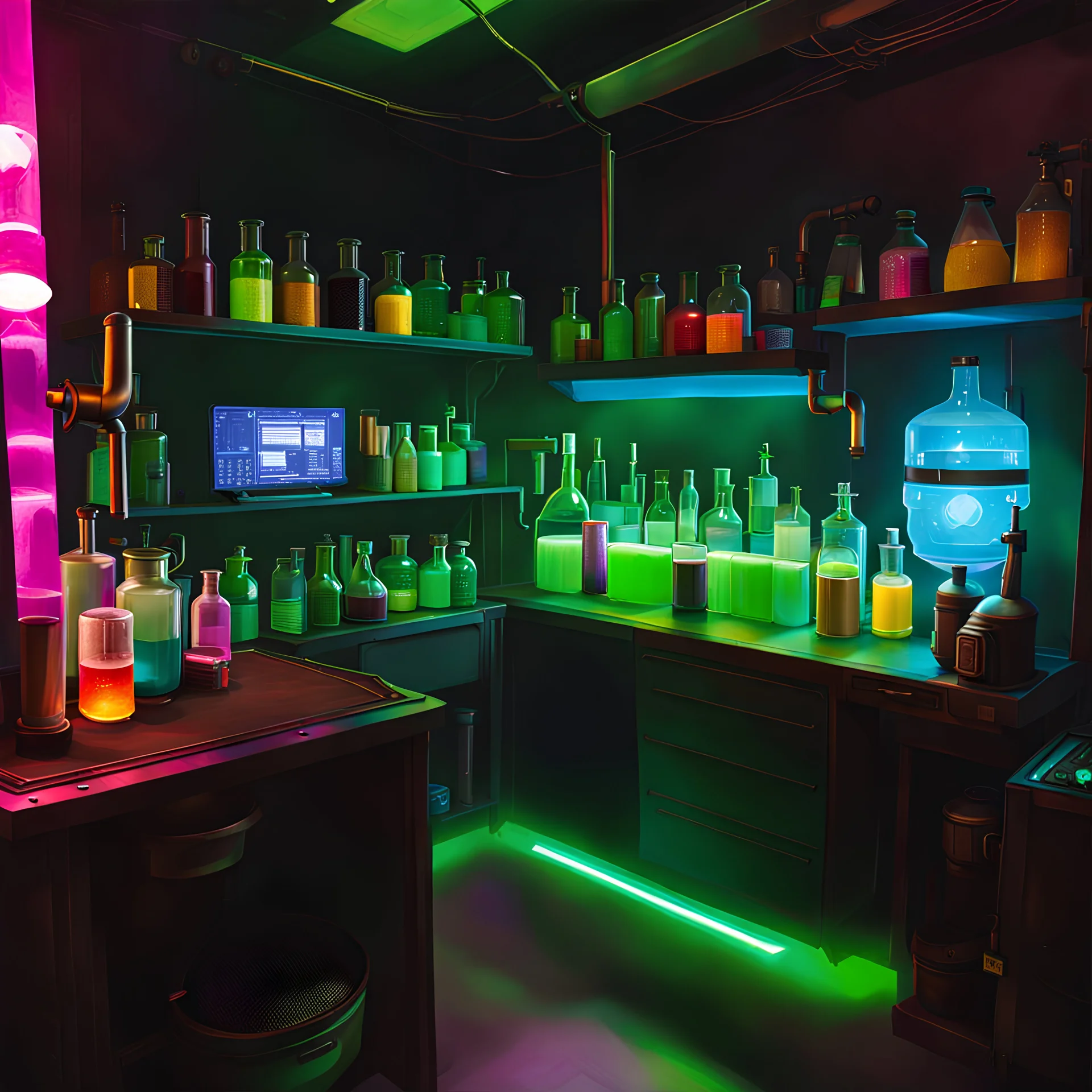 cyberpunk alchemists potions crafting station