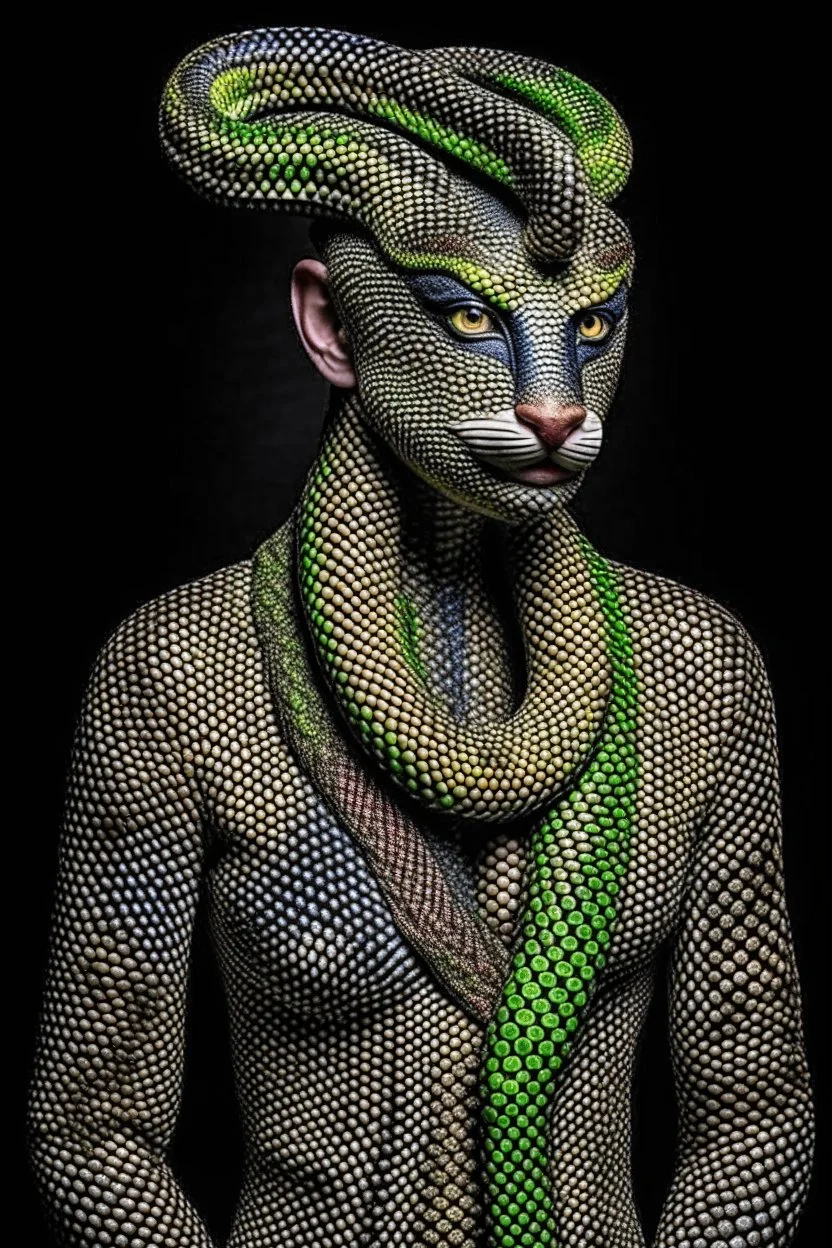 Mythical Snake dressed like a human