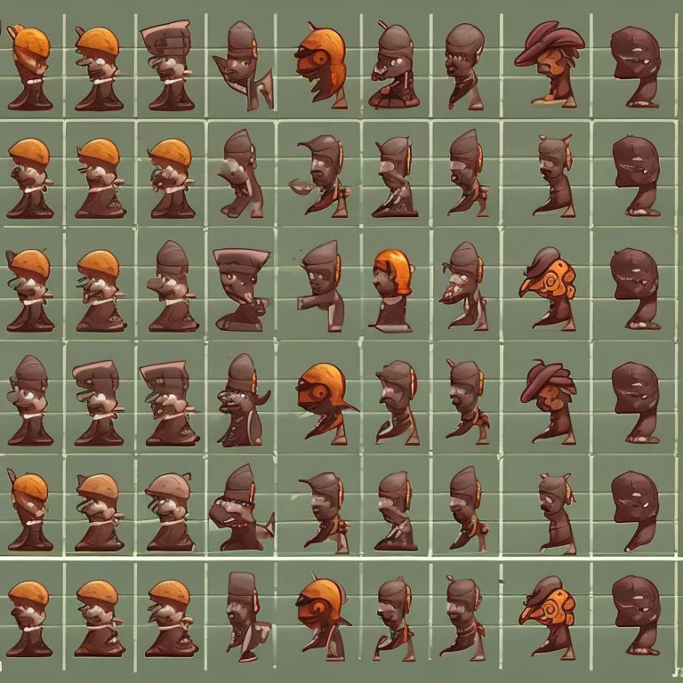 sprite sheet character, rimworld style