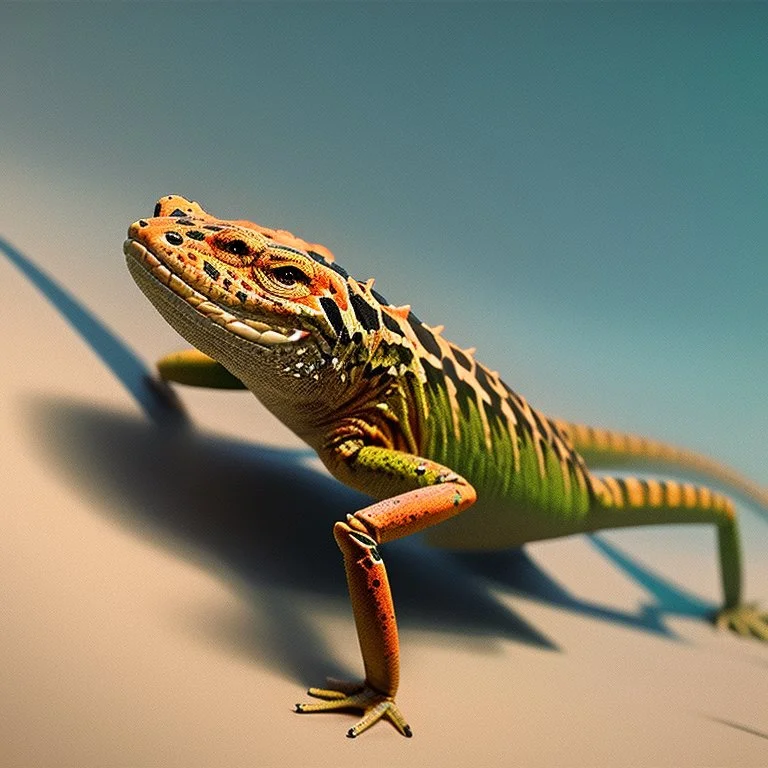 crustacean lizard, masterpiece, expert, 8K, hyperrealism, sharp focus, cinematic lighting, realistic