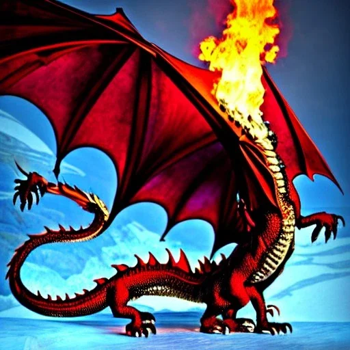 fire breathing Dragon from a song of ice and fire