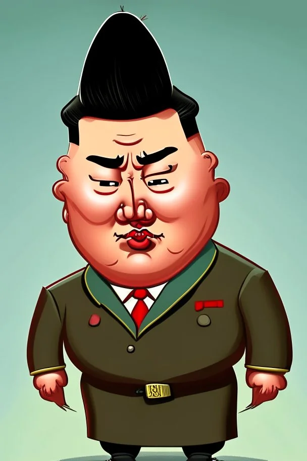 Kim Jong UnSupreme Leader of North Korea cartoon 2d