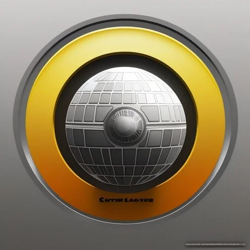 embossed Star Wars death star Logo