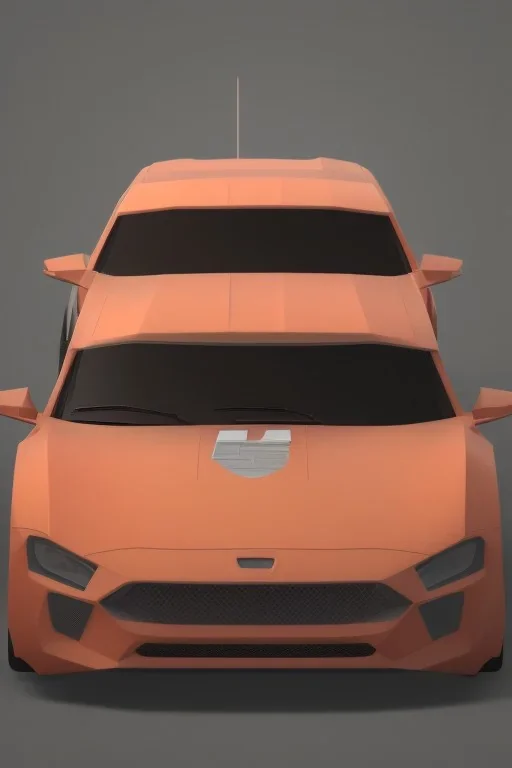 low poly car game, big spoiler