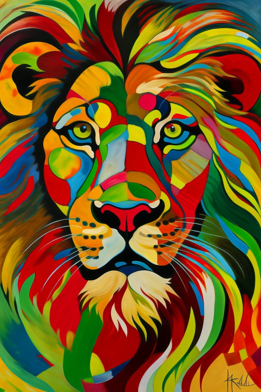 Portrailt of lion by Kadinsky