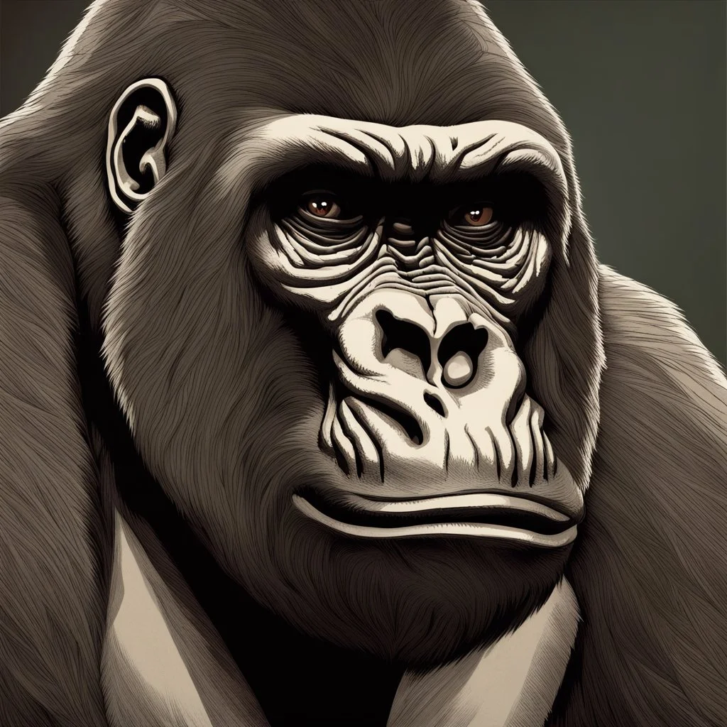 Art illustration gorilla