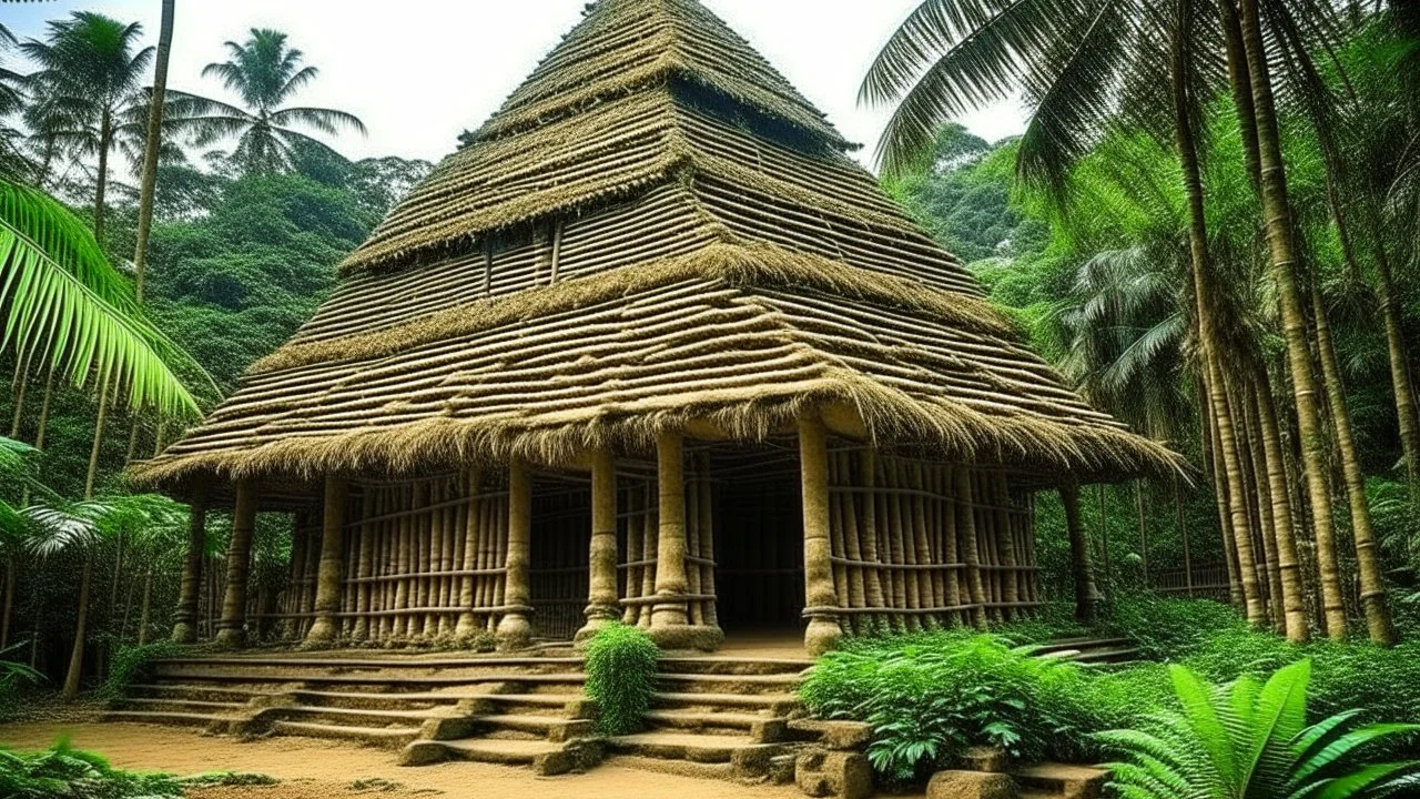 This culture lives in a tropical environment. Its architecture is primitive.