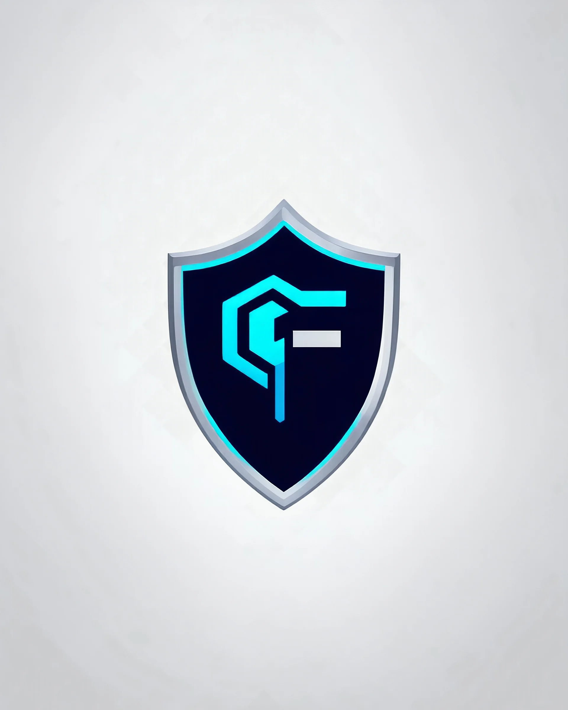Cyber Finance (CF) shield logo Simple, easy and beautiful logo