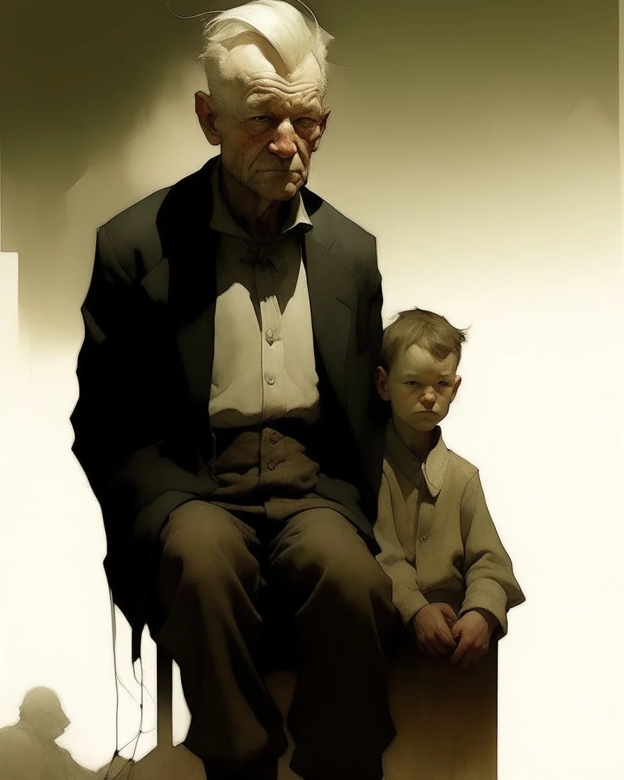 old man, young boy, Alex Maleev , Arthur Rackham, Maxfield Parrish, Andrew Newell Wyeth, Edward Hopper, Yves Tanguy