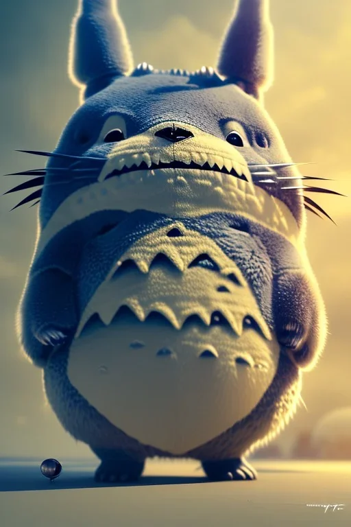 Totoro, beautiful, soft, dynamic lighting hyperdetailed intricately detailed Splash art trending on Artstation triadic colors Unreal Engine 5 volumetric lighting, concept art, highly detailed, digital painting, concept art, sharp focus, illustration