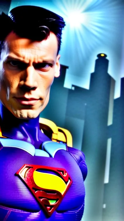 cyborg super man nion purple Suspicion interested in-depth details HD 4K 8K