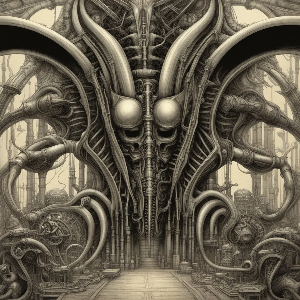 While H.R. Giger's biomechanical art is well-known for its dark and surreal aesthetic in the realm of science fiction and horror, it has also influenced other genres including anime. Anime creators have drawn inspiration from Giger's intricate biomechanical designs to create visually stunning and thought-provoking works that blend human and machine elements in unique ways. Some anime series and films that have been influenced by Giger's biomechanical style include: 1. "Neon Genesis Evangelion"