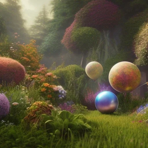 pixar style, volumetric summer garden environment and background, realistic painting of baloon, looking excited, volumetric lighting, dramatic lighting, detailed digital painting, extreme dense and fine fur, anime, ornate, colour-washed colors, elegant, small minutiae, tiny features, particulars, centered, smooth, sharp focus, renderman gofur render, 8k, uhd, detailed eyes, realistic shaded volumetric lighting, sunlight caustics, backlight, centered camera view