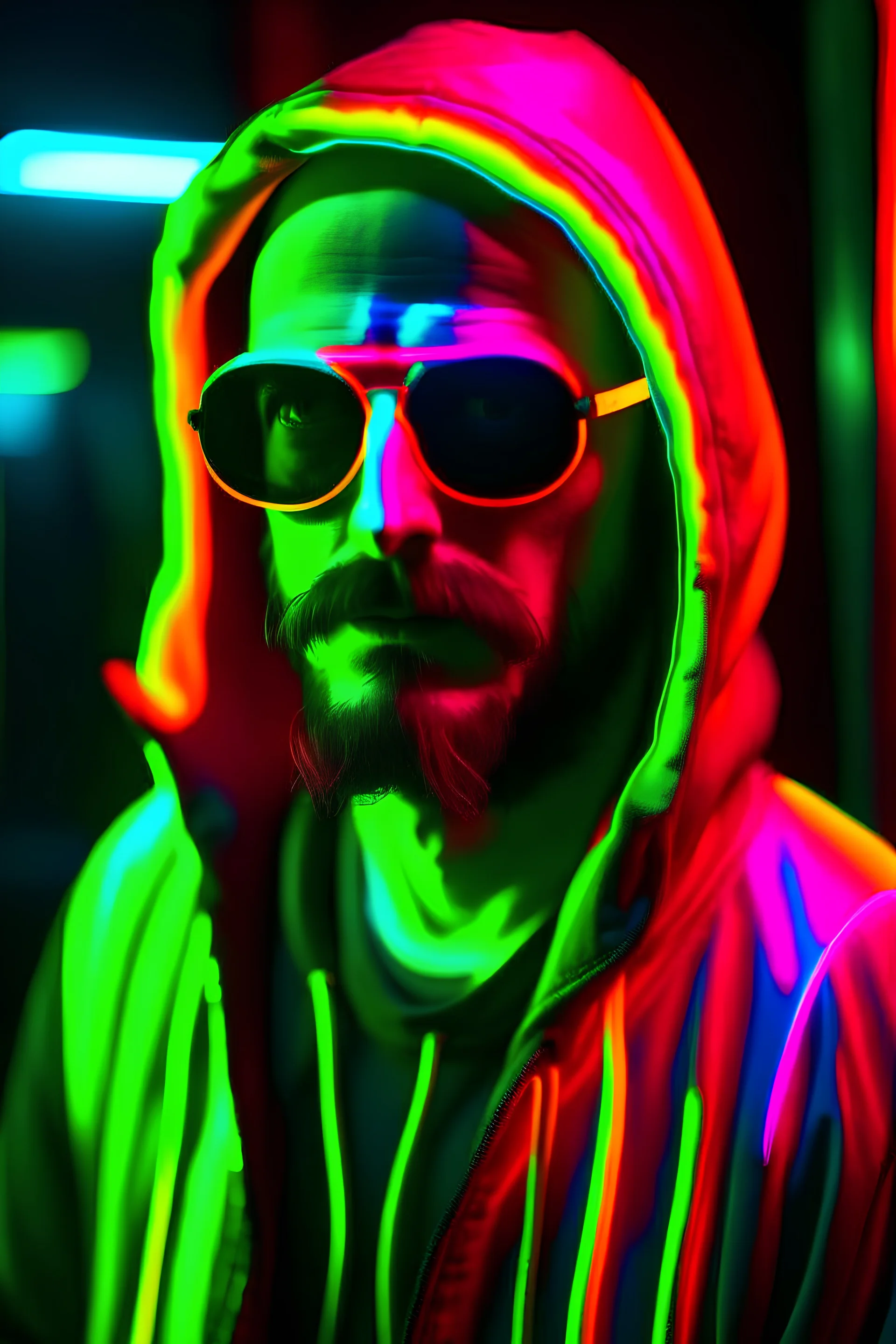 neon villan dude