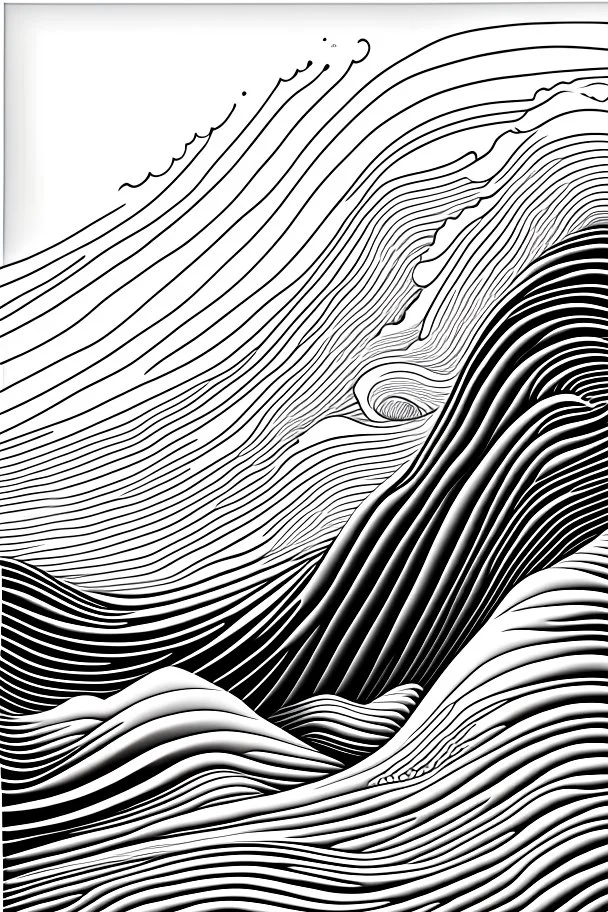 waves line art