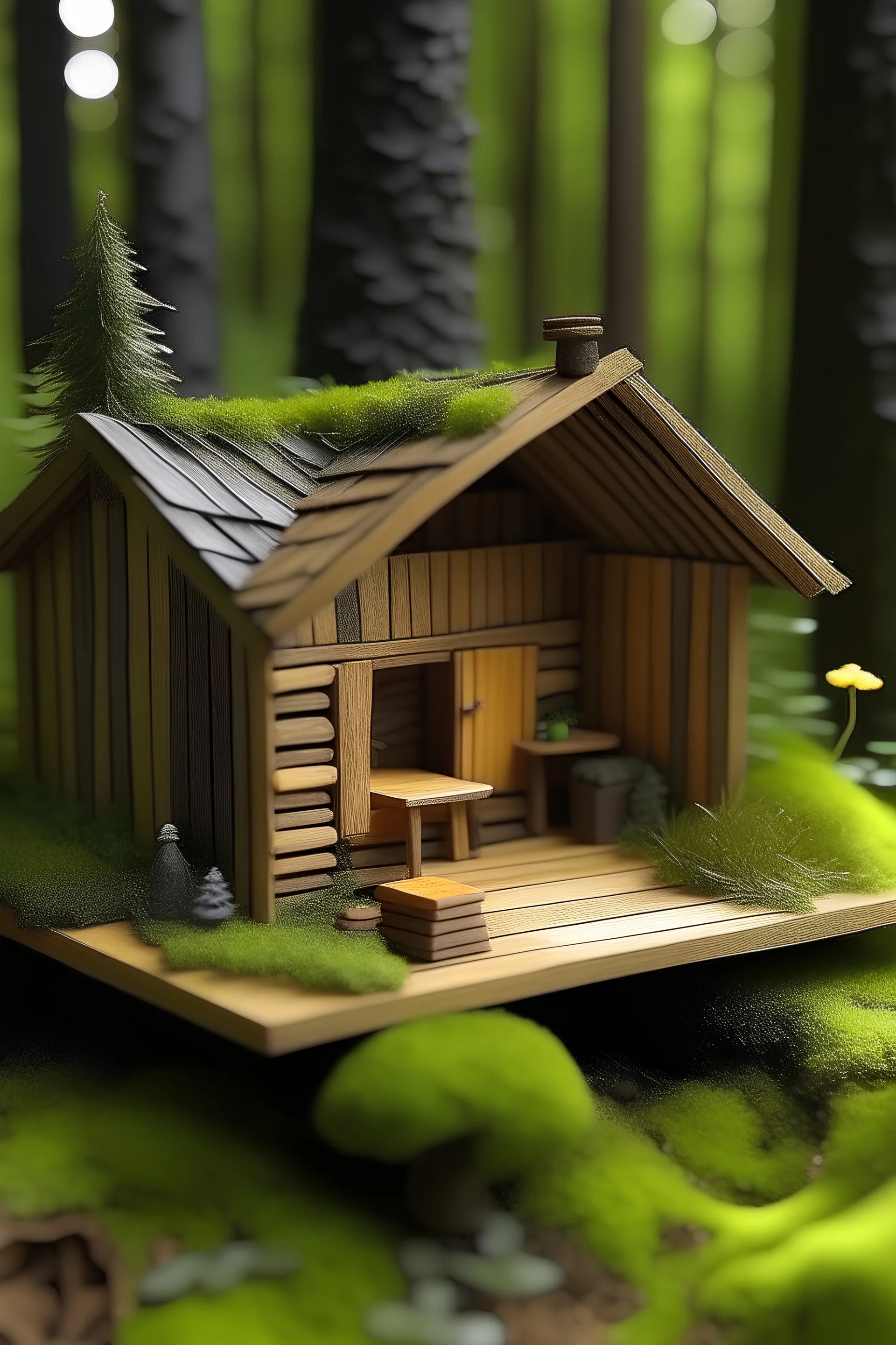 make a little cabin in the forest