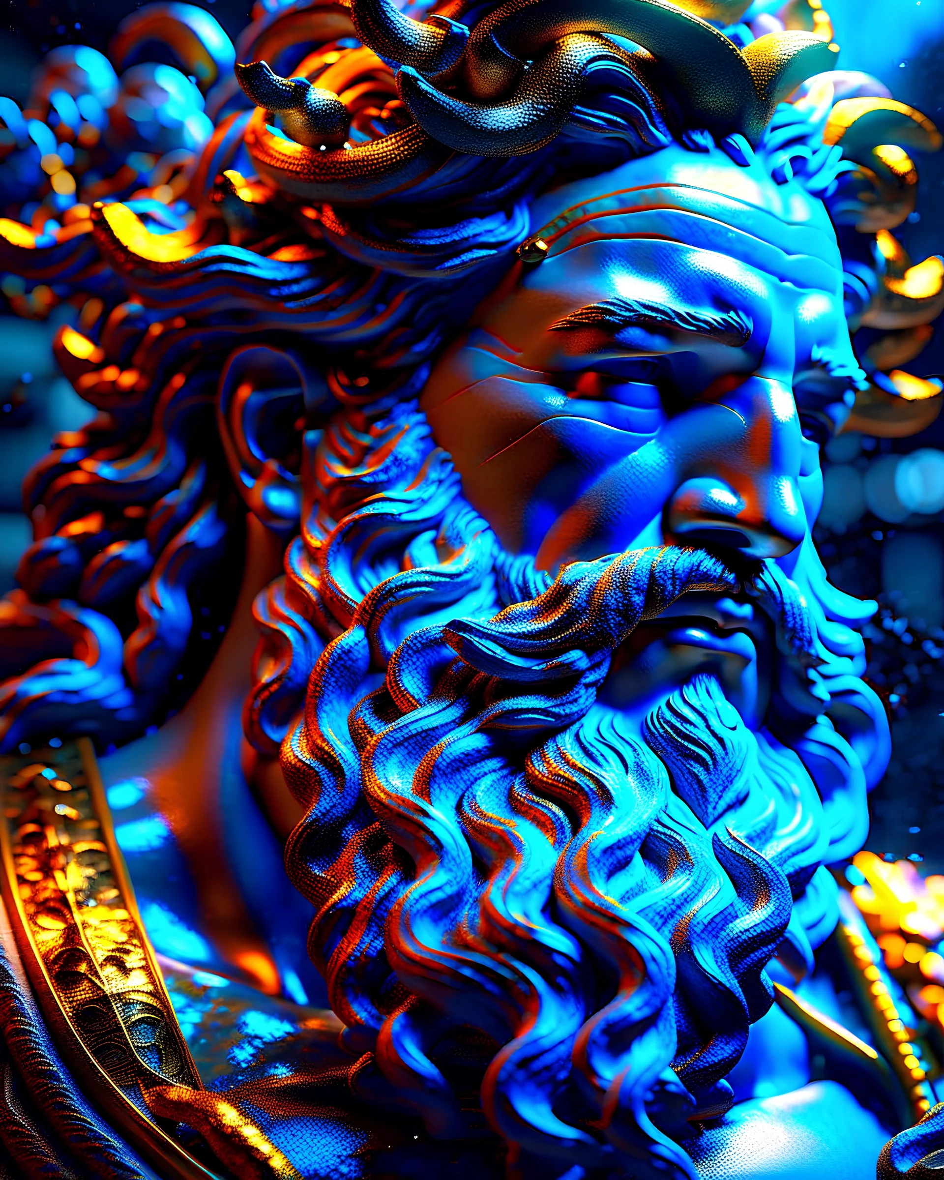 Mythological god Zeus intricate hyper-detailed realistic digital art 8K