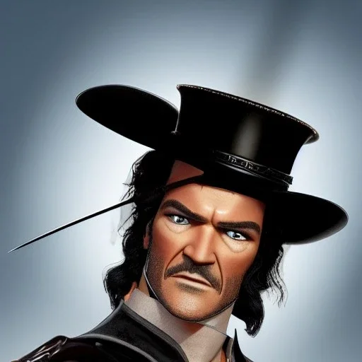 antonio banderas as zorro, illumination, brilliant coloring, smooth, sharp focus, crispy quality, vray; Pixar, Disney, Artstation; HD, HDR, SF, CGSociety, 16k, photorealistic, unreal engine