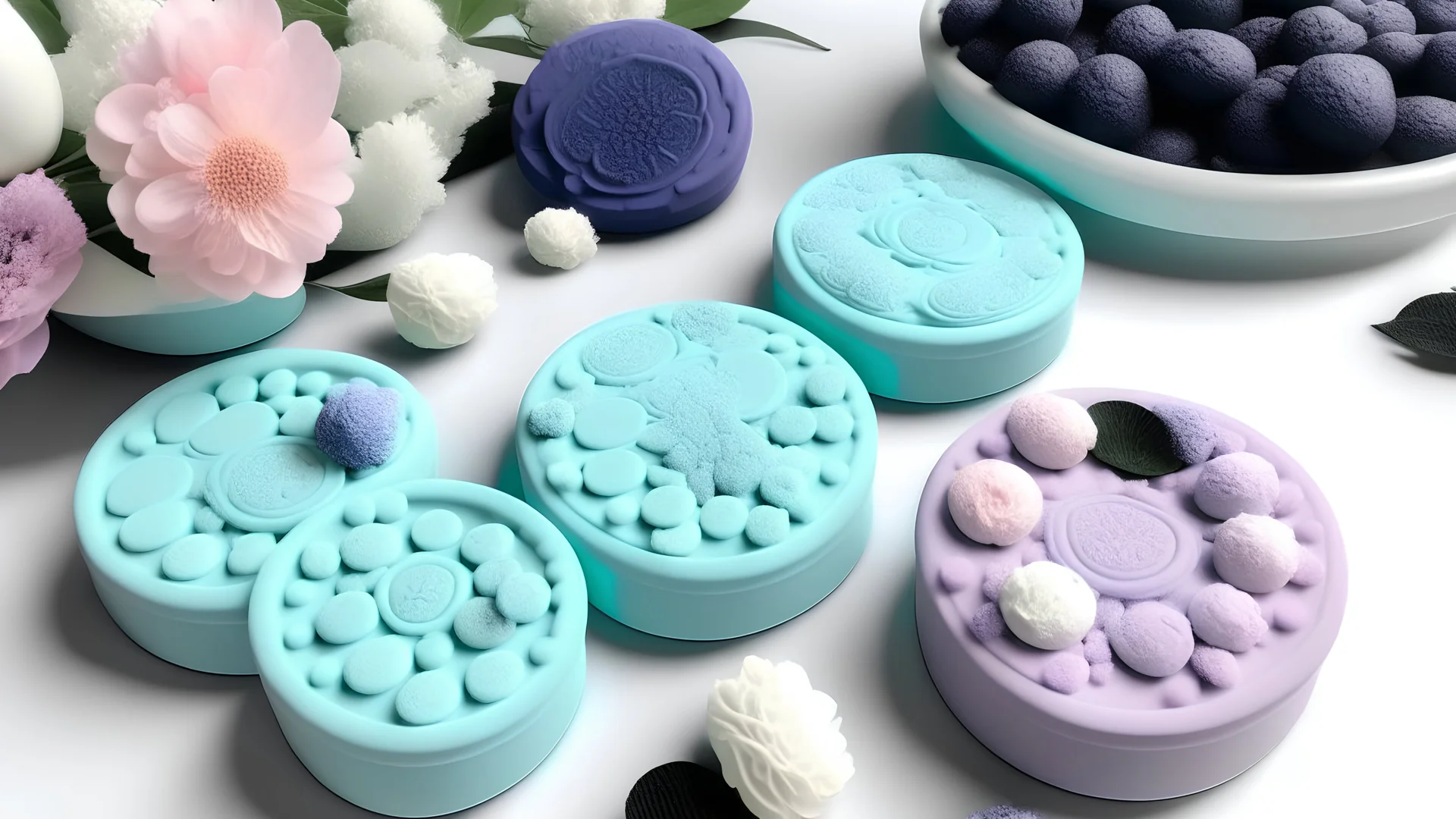 generate me an aesthetic cover photo of shower steamers