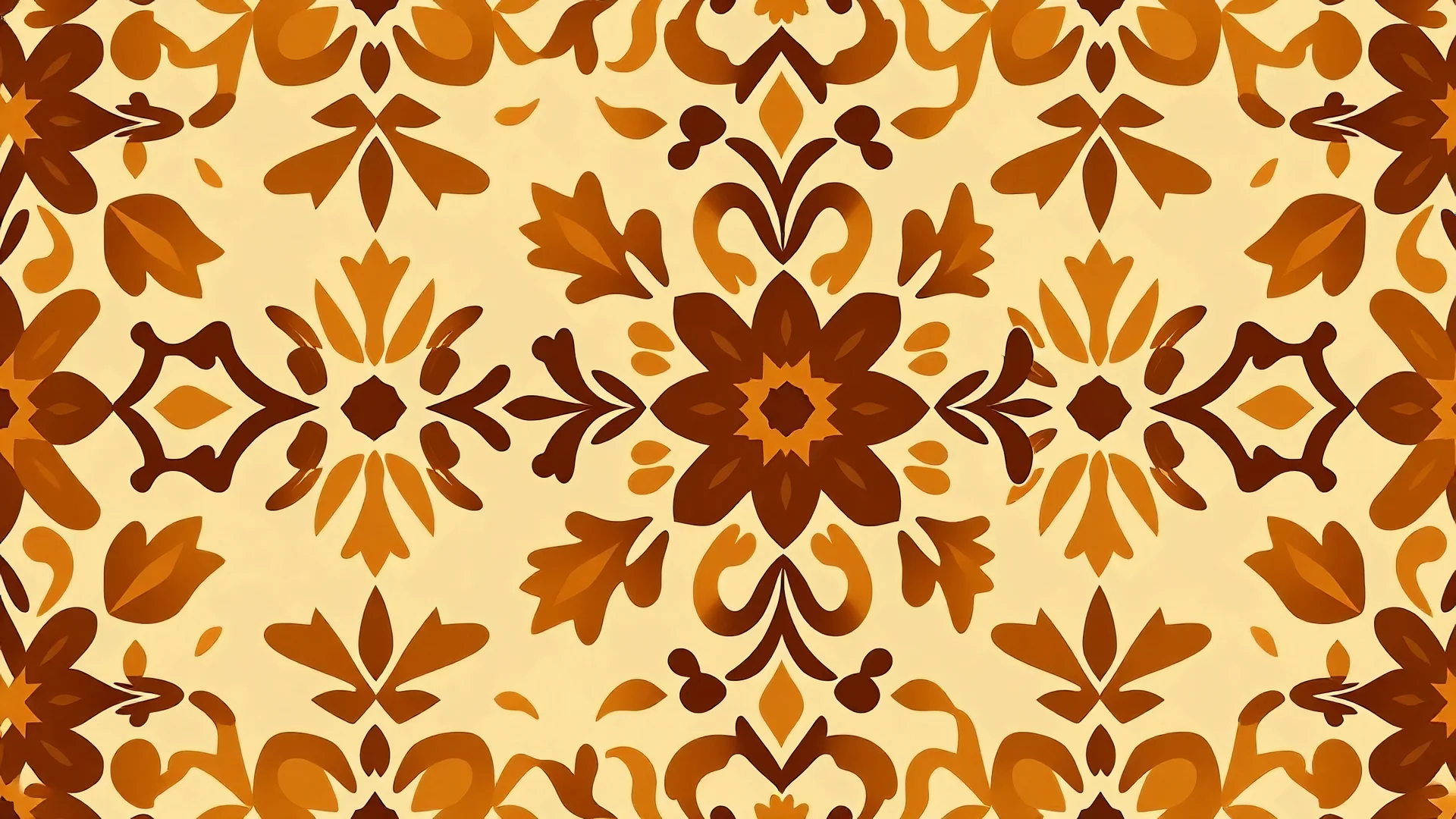 symmetrical pattern, cream, tan, chocolate