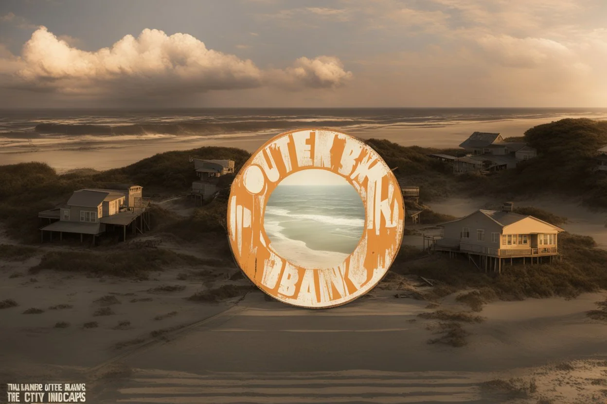 Netflix's Outer banks in the style of: The Walking Dead. City Landscape.