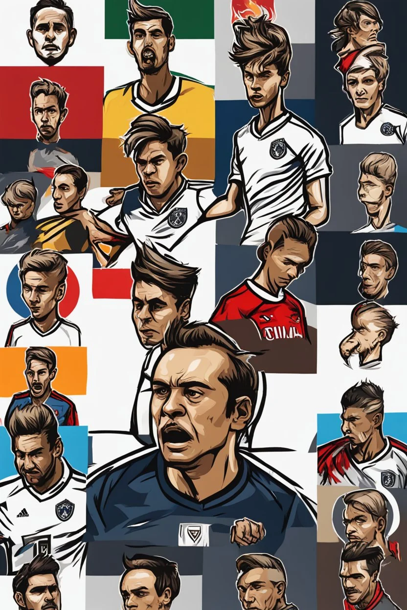 tegn et soccer logo som udstråler at personen er nådesløse