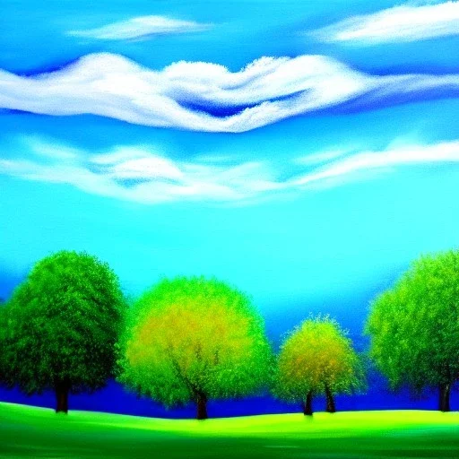 landscape tree painting sky