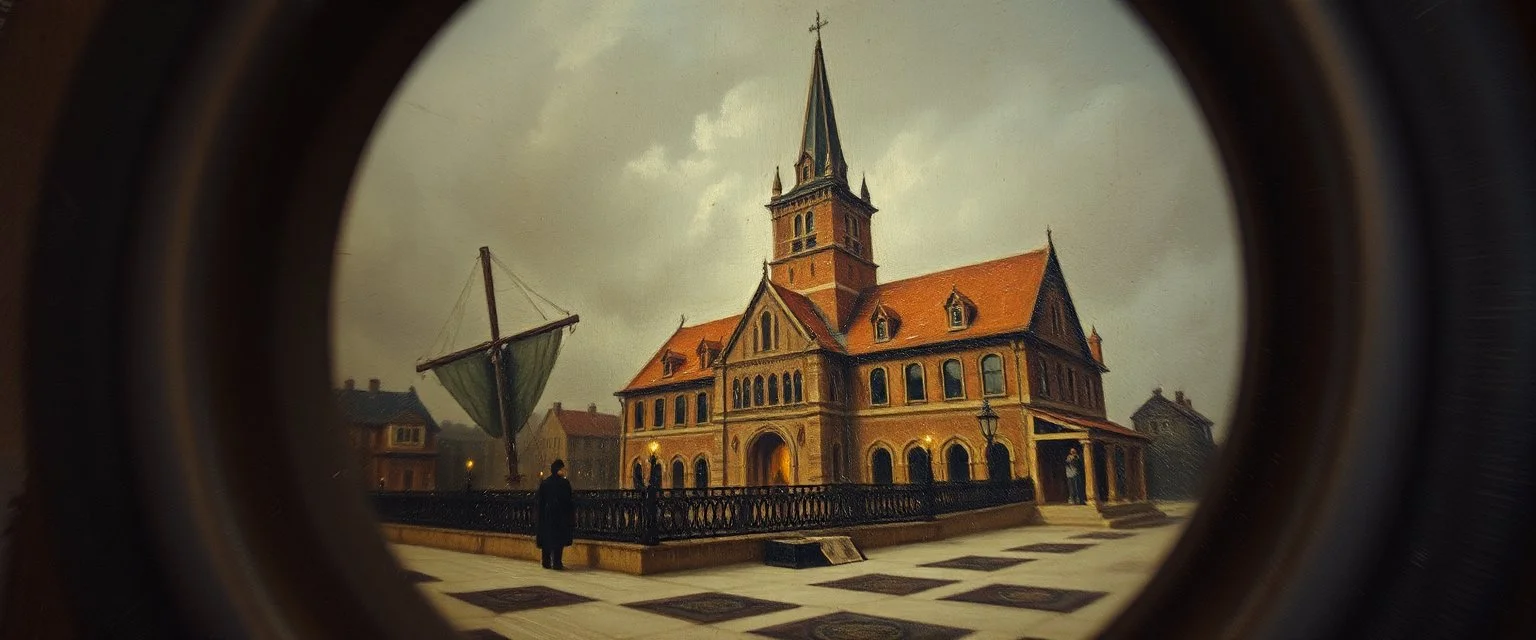 pin hole picture, master oil painting by Rembrandt, good afternoon cyberpunk, lol