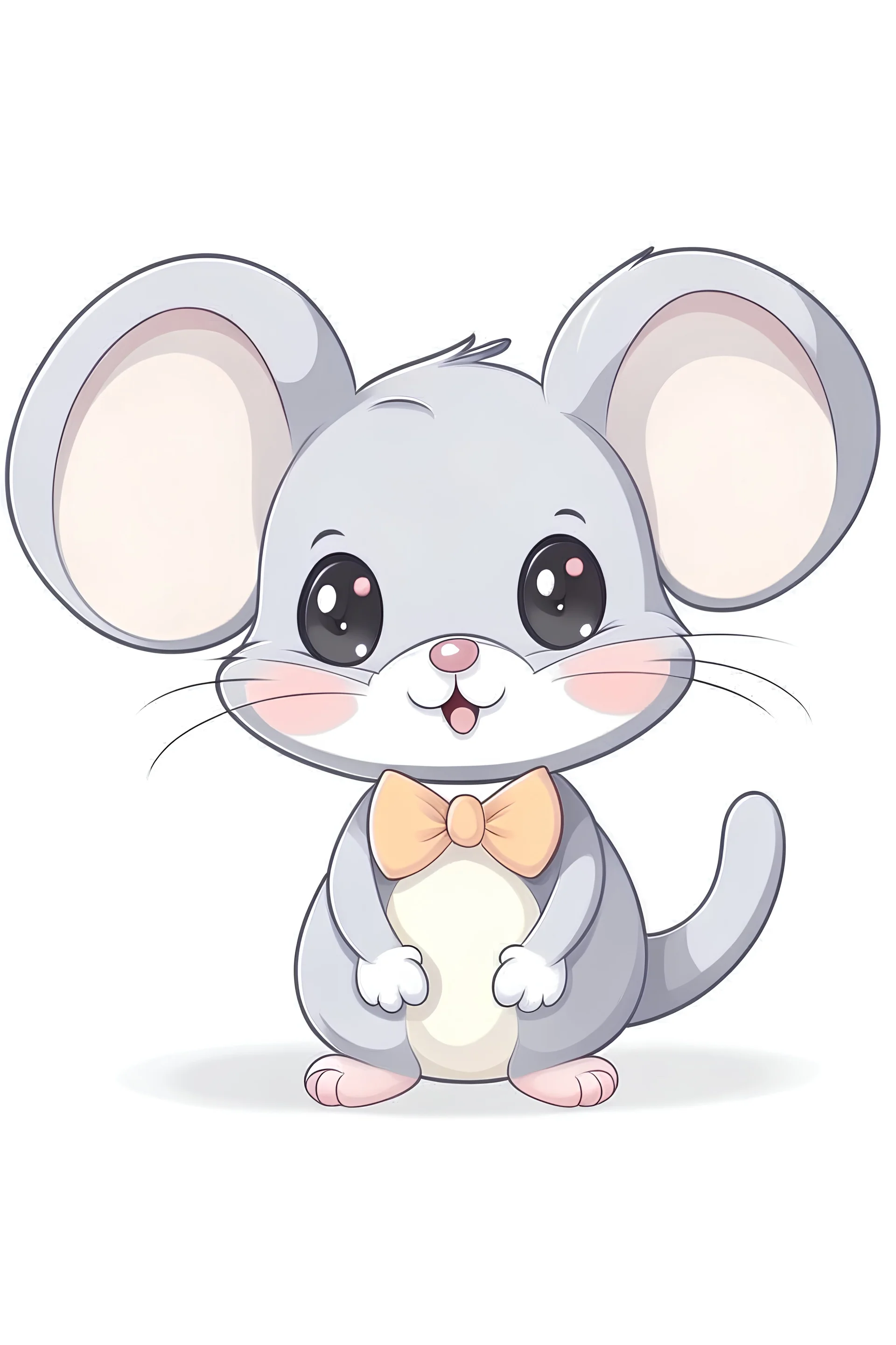 A cute mouse wearing a bow