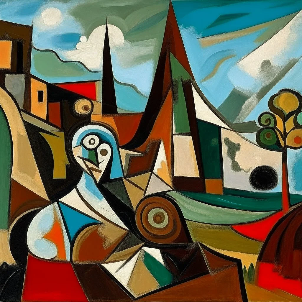 picasso landscape browns