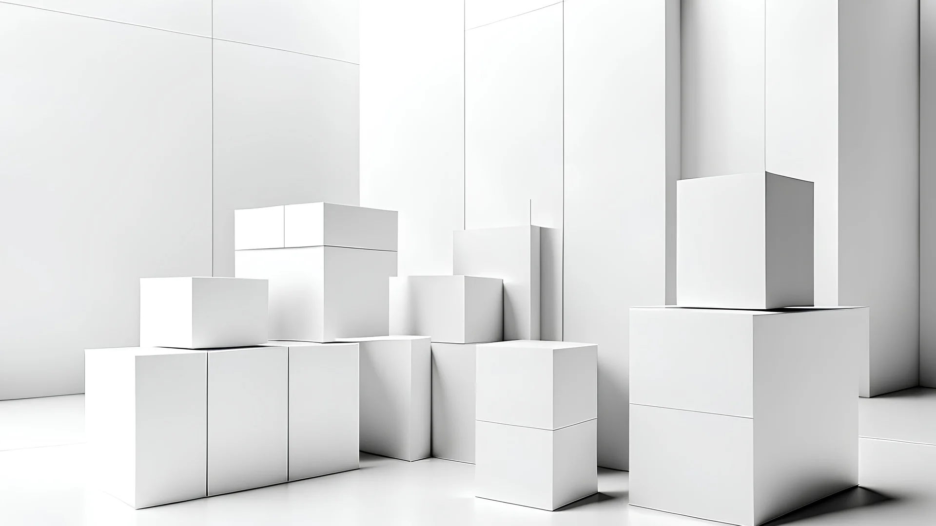 Boxes in a white space, colours should be, White, Grey