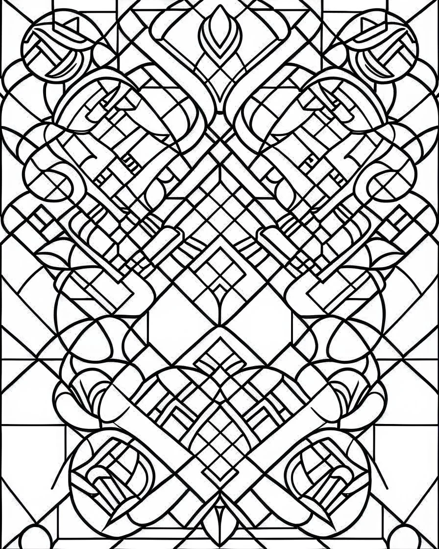 outline art for bold and easy coloring pages with A very simple and super minimal design featuring a beautifulegyptian geometric pattern., white background, sketch style, fully body, only use outline, cartoon style, clean line art, white background, no shadows and clear and well outlined