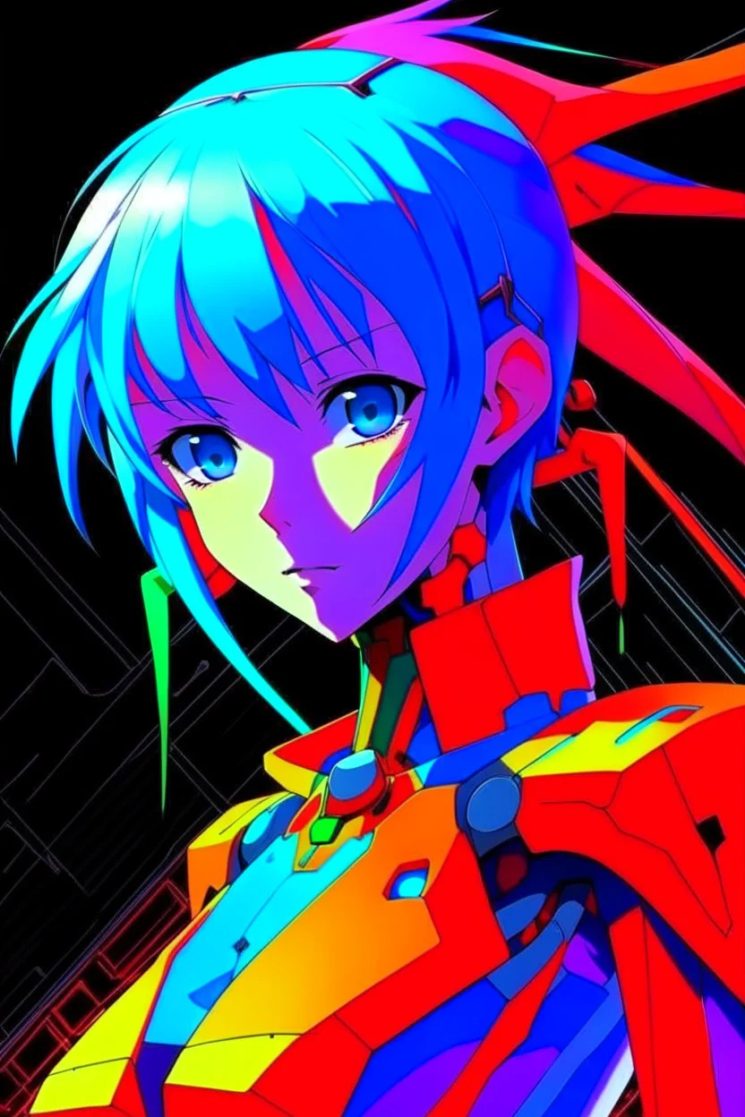 rei evangelion cybercore style