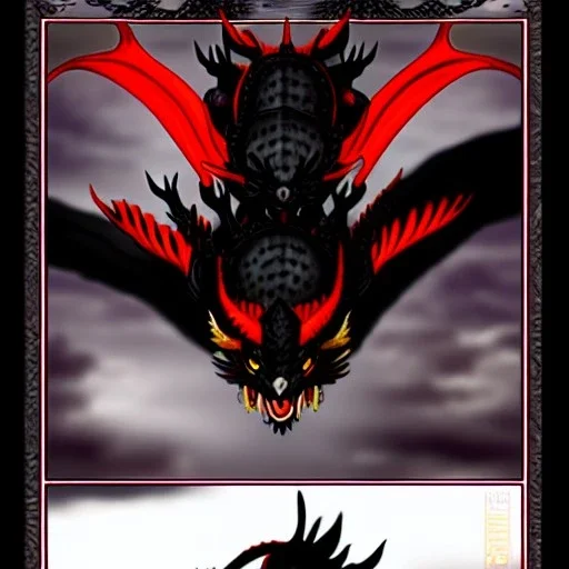 Dragon noir aux yeux rouges, manga