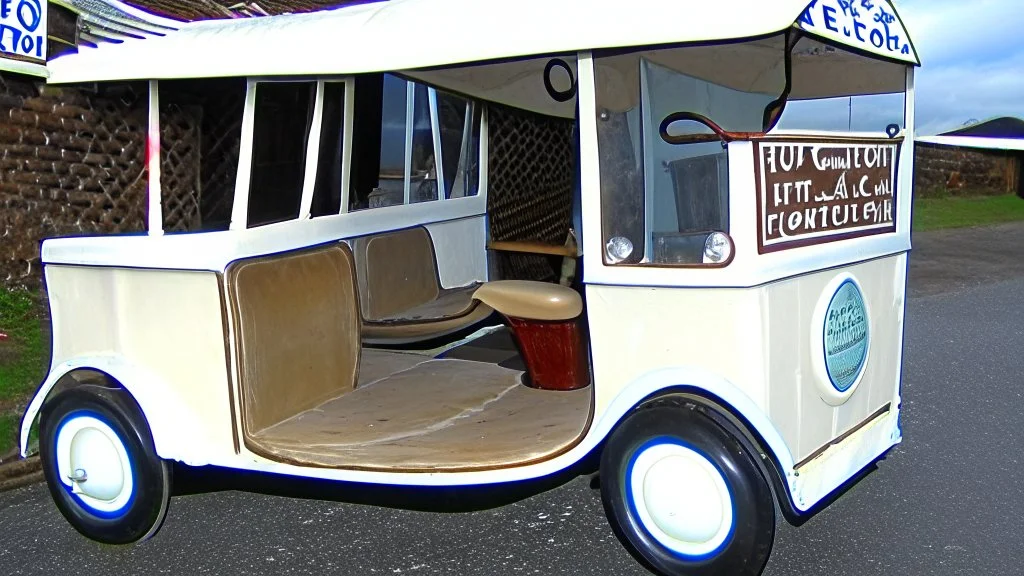 antique electric milk float vehicle