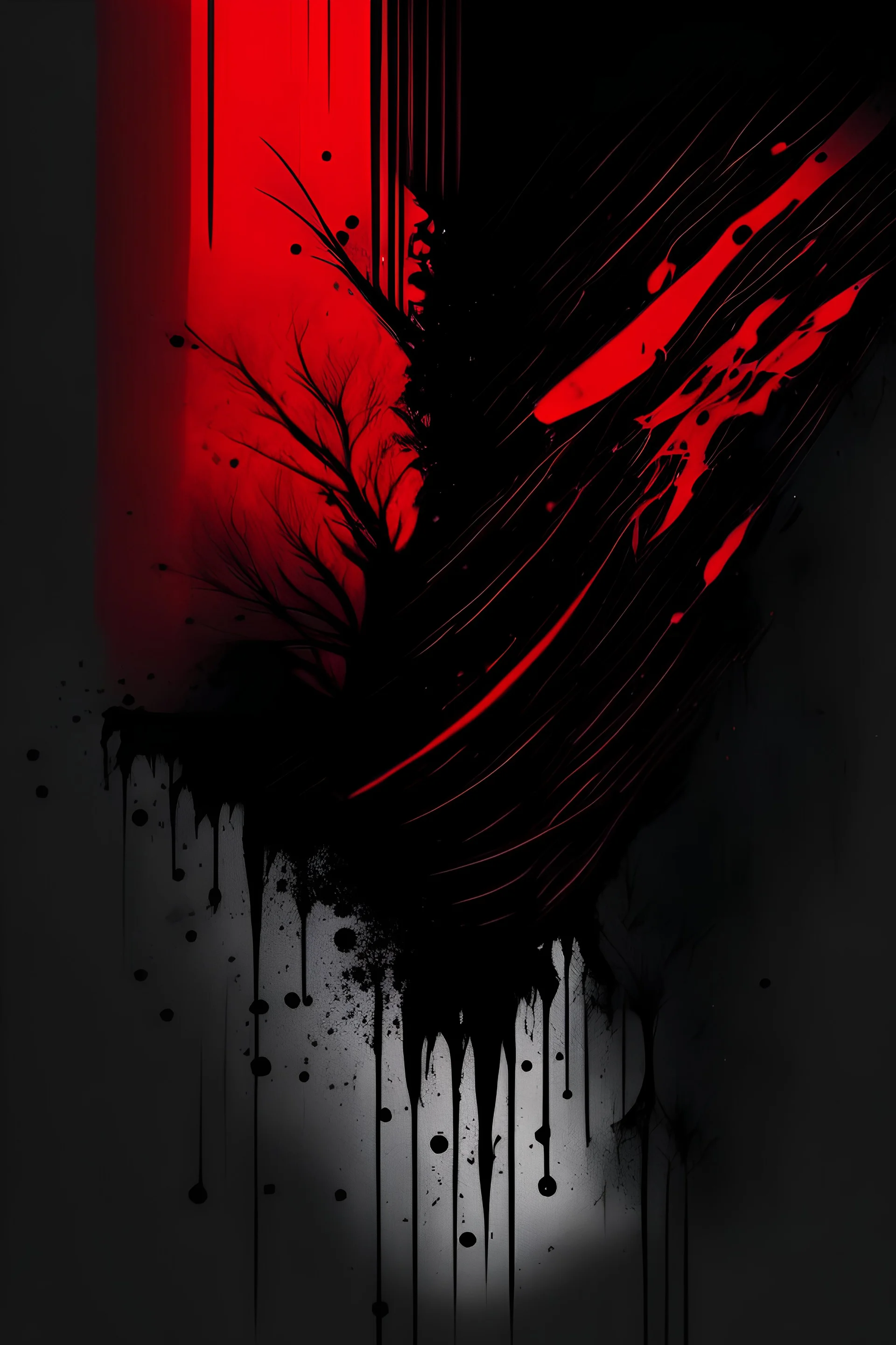 simple black and red dark dream