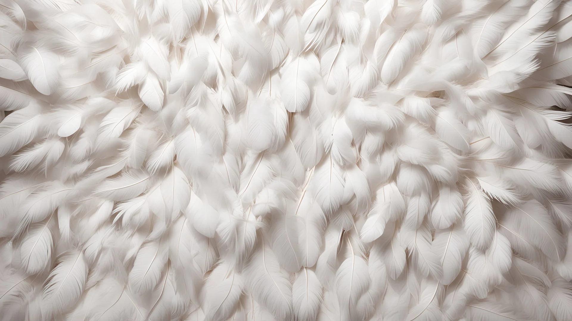 an event backdrop full of white feathers