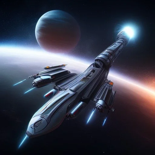 space ship faster than light travel, sci-fi, hi-tec, cinematic shot, photo taken by canon, professional lighting,