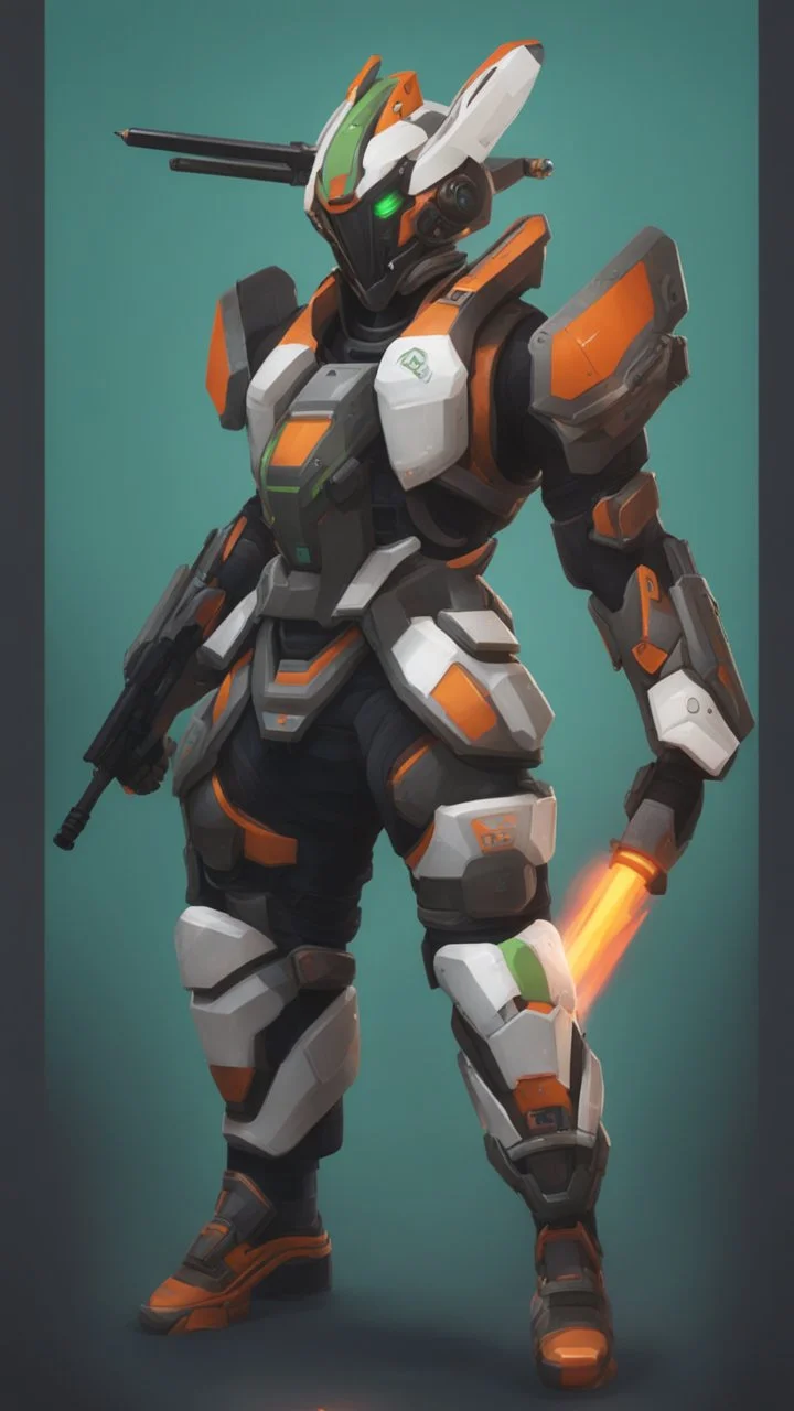 A close picture to Mix between Ramattra nemesis form and Genji in apex legends style