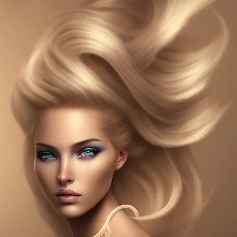 A beautiful portrait of a galactic woman blonde hair