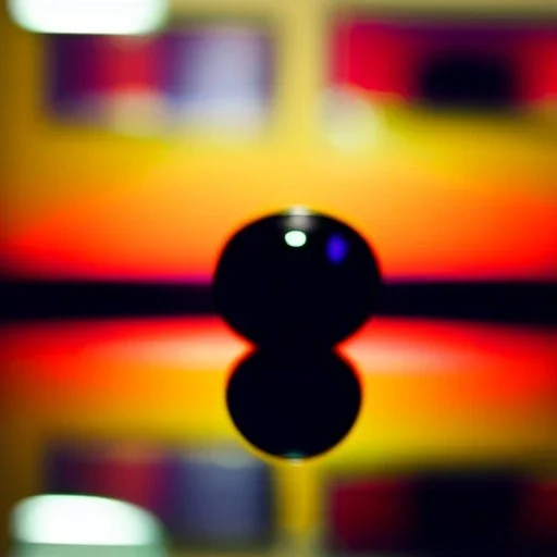 Album art cover, fisheye, light, flat, blob, bokeh, blur, mirror, reflection, holo